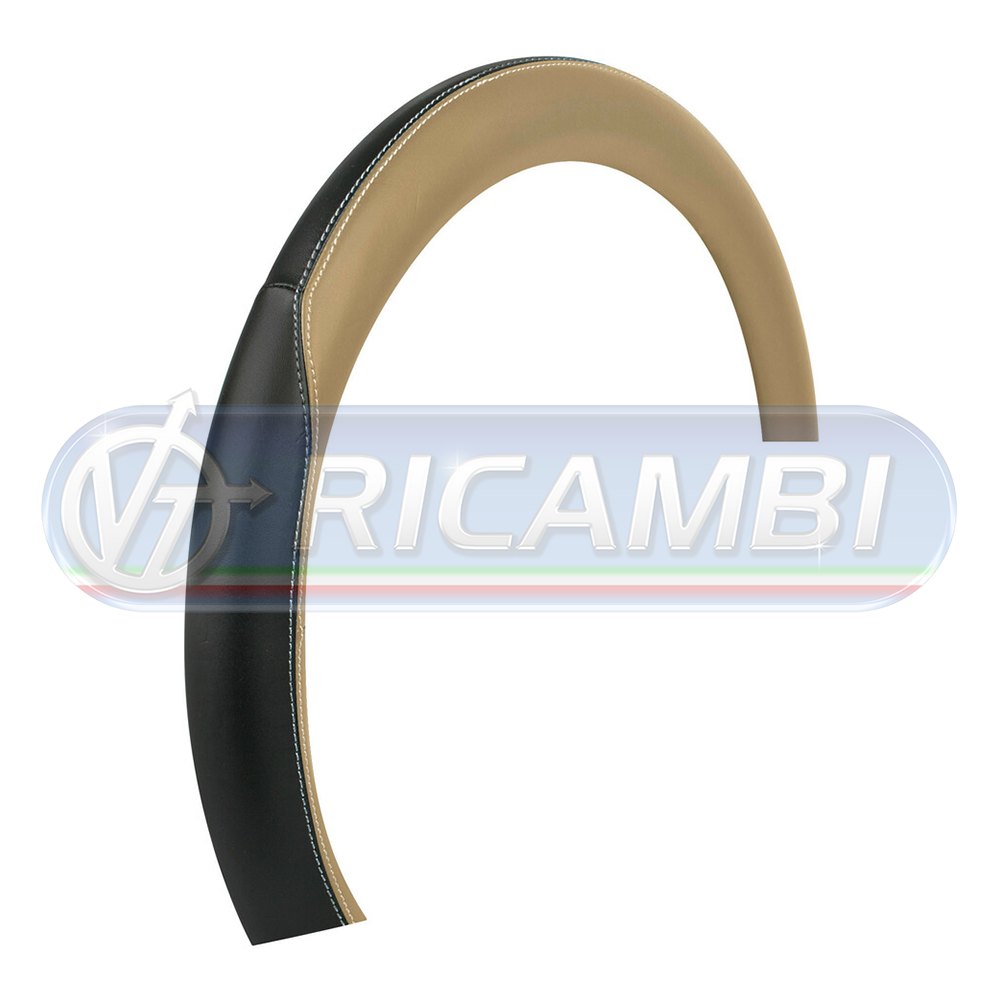 1 - COPRIVOLANTE M 44-46 CM SIMILPELLE NERO/BEIGE