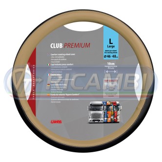 1 - COPRIVOLANTE L 46-48 CM SIMILPELLE NERO/BEIGE