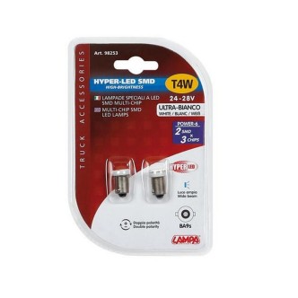 1 - LAMPADINA BA9S 24V HYPER LED 2 SMD COPPIA