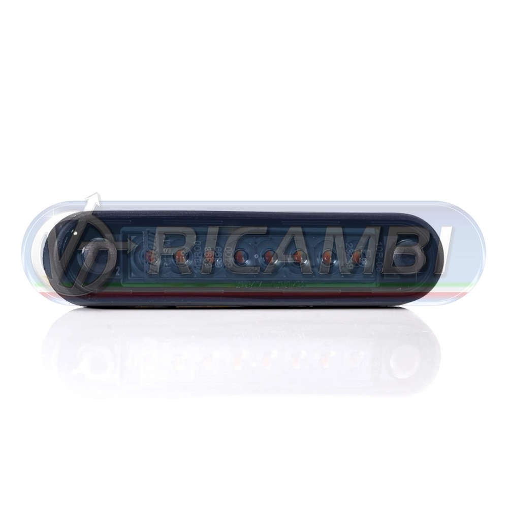 1 - FANALINO INGOMBRO A INCASSO 8 LED DARK ARANCIO