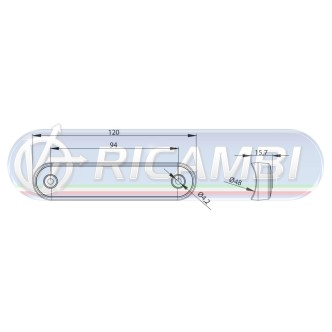 1 - FANALINO INGOMBRO A INCASSO 8 LED DARK ARANCIO