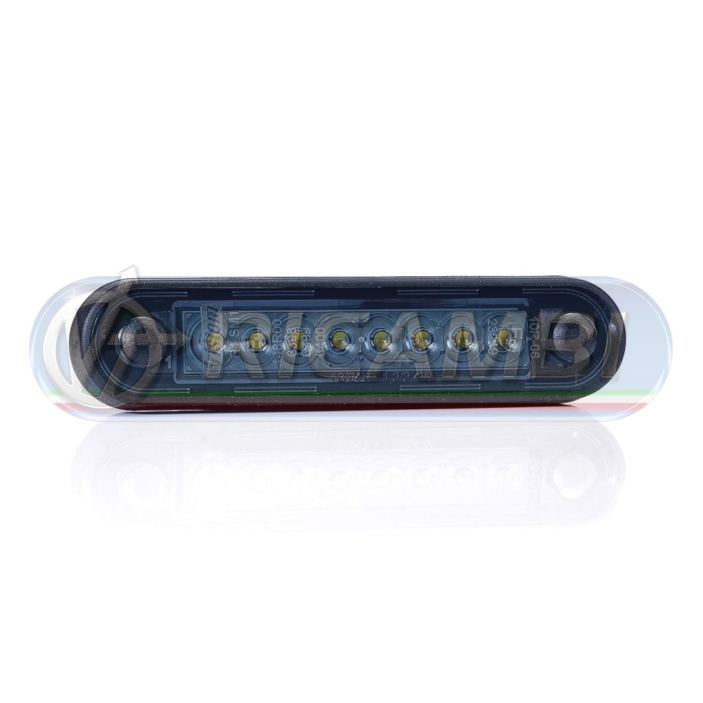 1 - FANALINO INGOMBRO A INCASSO 8 LED DARK BIANCO