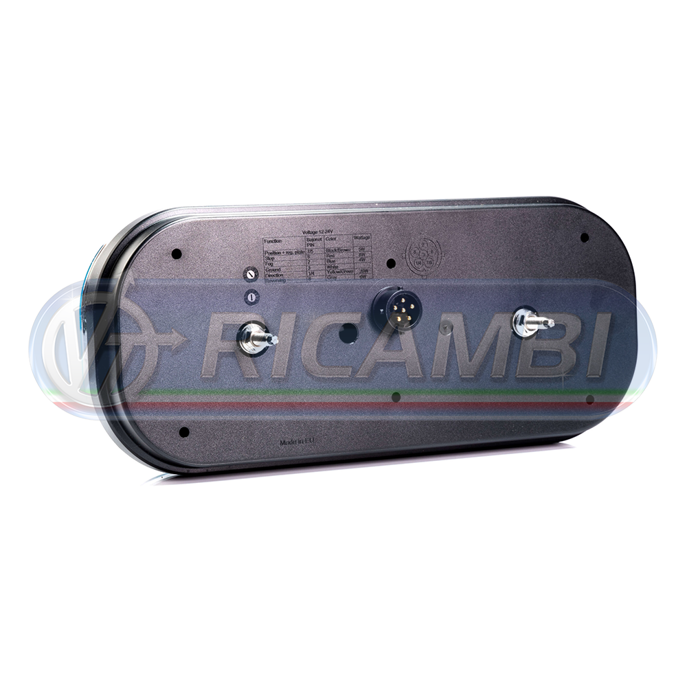 1 - FANALE POST. FULL LED 6 FUNZIONI 12-36V C/RETROMARCIA DX C/CONNETTORE