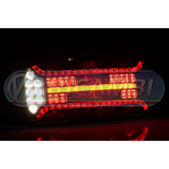 1 - FANALE POST. FULL LED 6 FUNZIONI 12-36V C/RETROMARCIA DX C/CONNETTORE C/TRIANGOLO
