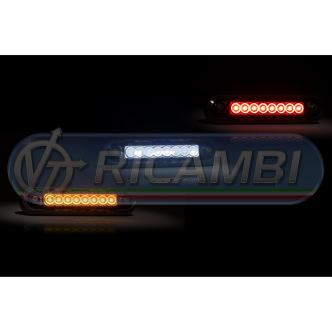 1 - FANALINO INGOMBRO A INCASSO 8 LED ARANCIO