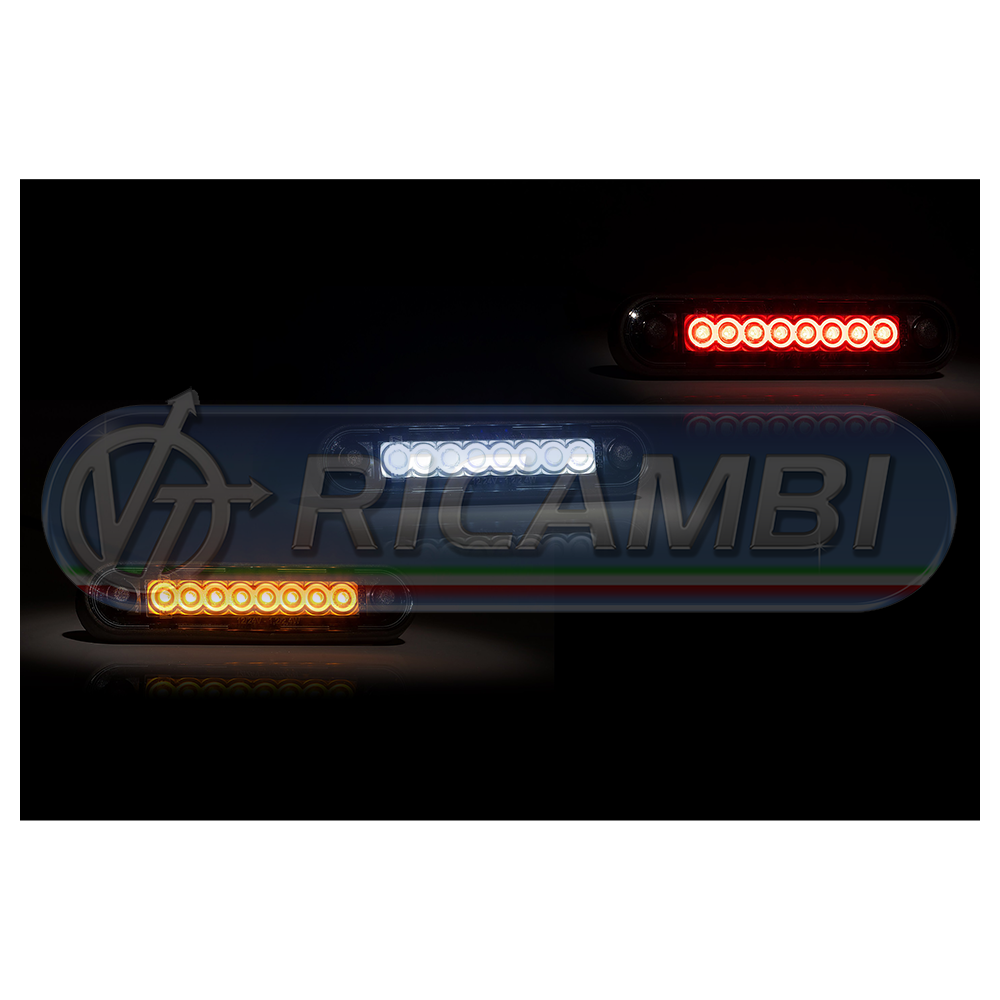 1 - FANALINO INGOMBRO A INCASSO 8 LED BIANCO