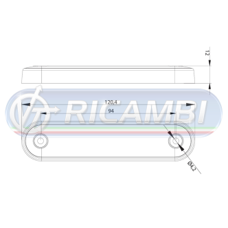 1 - FANALINO INGOMBRO A INCASSO 8 LED BIANCO