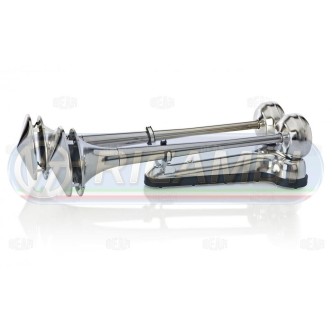 1 - TROMBA DUE CORNETTI 55-60 CM INOX