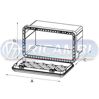 1 - CASSETTA TERMOPLASTICA JUST 600x415x460