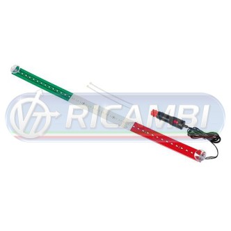 1 - BANDIERA LUMINOSA LED TRICOLORE 24V 42 LED 60 CM