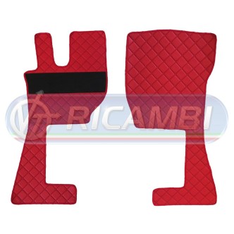 1 - TAPPETI VOLVO FH 2/3/4 TRUCKER ROSSO IN COPPIA
