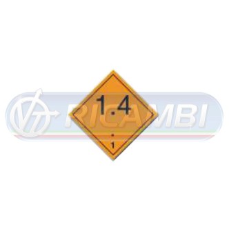 1 - ADESIVO ADR 300X300 CL1.4 SOSTANZE ESPLOSIVE