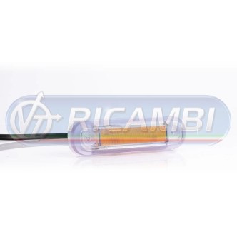 1 - FANALINO INGOMBRO TRASPARENTE STRISCIA A LED ARANCIO