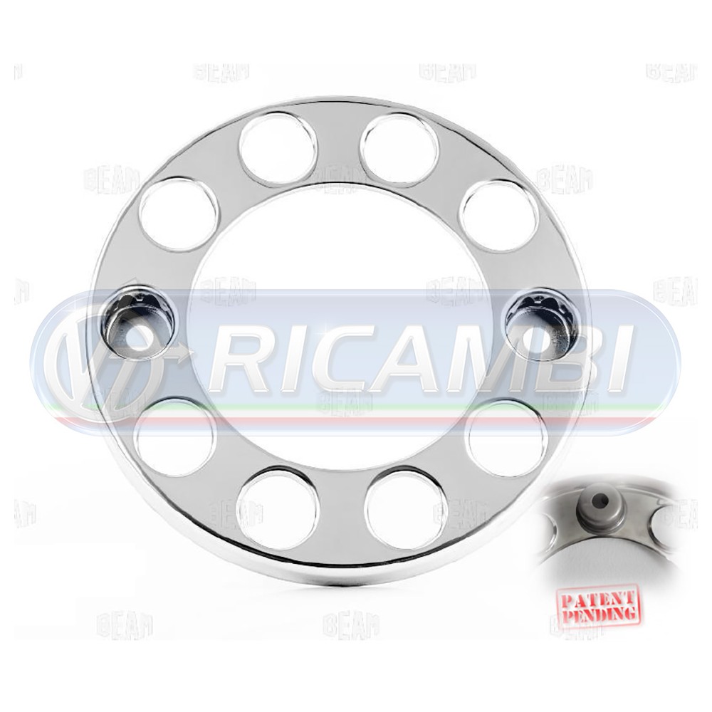 1 - ANELLO PARADADI 10 FORI ACCIAIO INOX FORO 32 MM PER CERCHI IN LEGA ANTITORSIONE