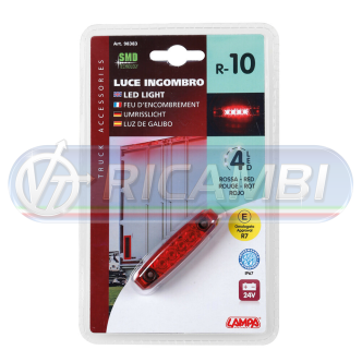 1 - FANALINO INGOMBRO 4 LED ROSSO
