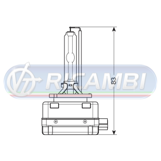 1 - LAMPADA XENON D1S 5000K 35W