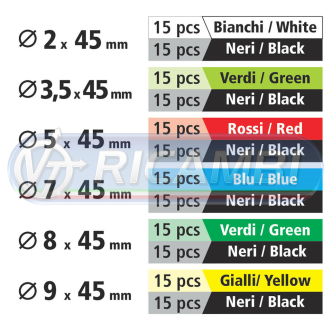 1 - GUAINE TERMORESTRINGENTI, SET 180PZ
