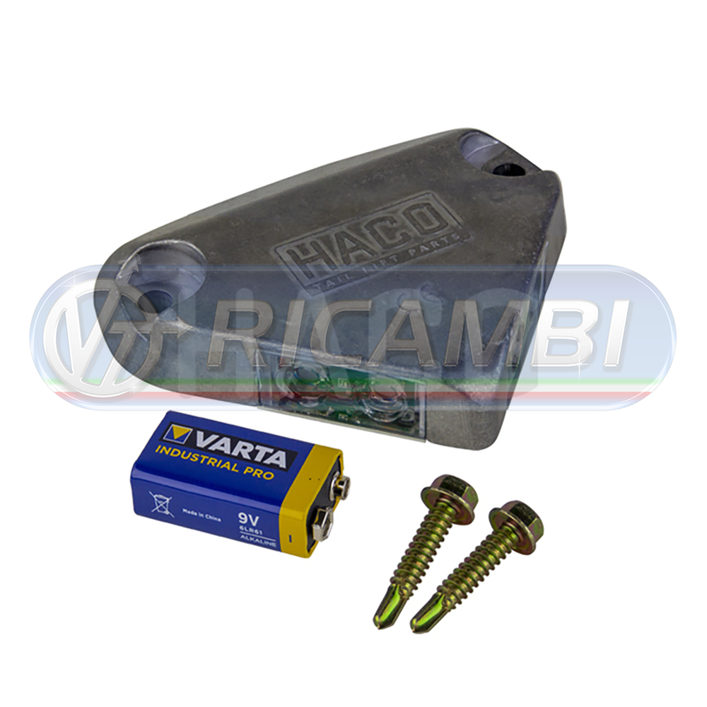 1 - LAMPEGGIANTE SPONDA SINGOLO A BATTERIA 9V