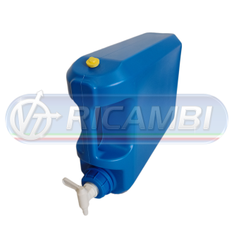 1 - TANICA PLASTICA 10 LT BLU C/RUBINETTO PLASTICA E VALVOLA