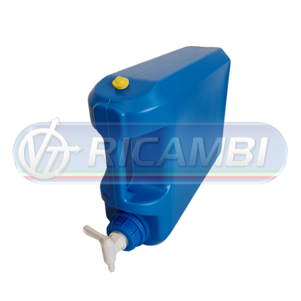 1 - TANICA PLASTICA 10 LT BLU C/RUBINETTO PLASTICA E VALVOLA