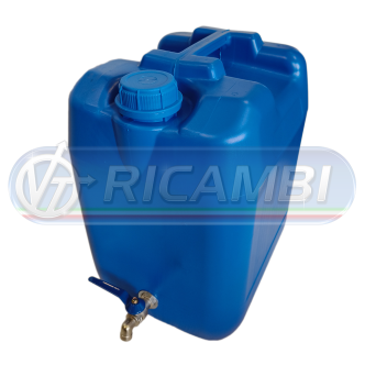 1 - TANICA PLASTICA 20 LT BLU C/RUBINETTO METALLO