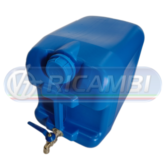 1 - TANICA PLASTICA 20 LT BLU C/RUBINETTO METALLO