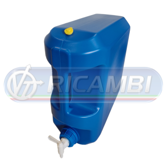 1 - TANICA PLASTICA 20 LT BLU C/RUBINETTO PLASTICA E VALVOLA