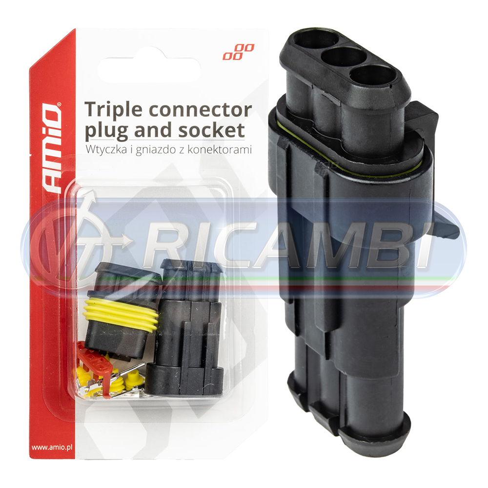 1 - CONNETTORE ELETTRICO 3 PIN M+F