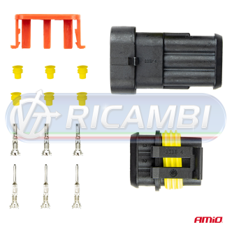 1 - CONNETTORE ELETTRICO 3 PIN M+F