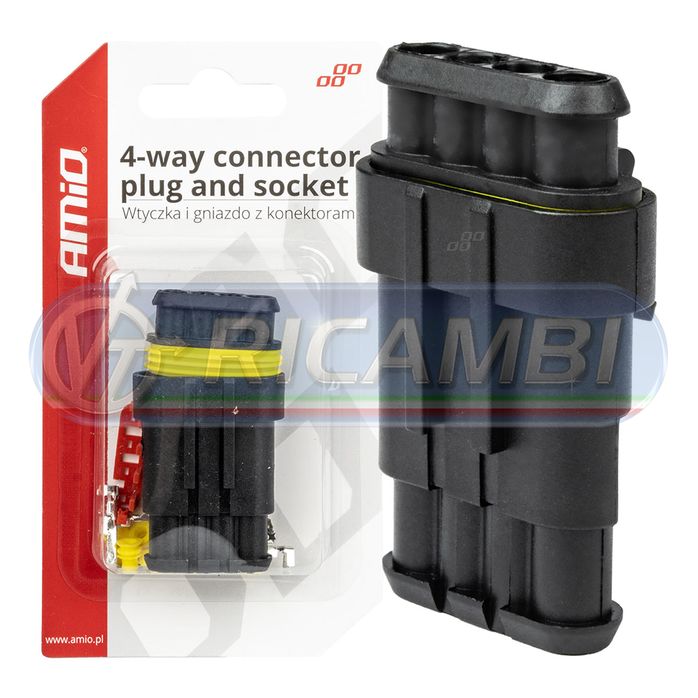 1 - CONNETTORE ELETTRICO 4 PIN M+F