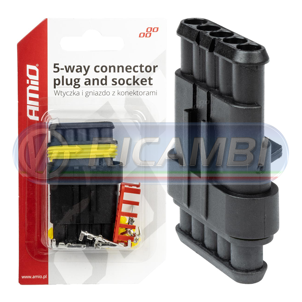 1 - CONNETTORE ELETTRICO 5 PIN M+F