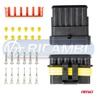 1 - CONNETTORE ELETTRICO 6 PIN M+F