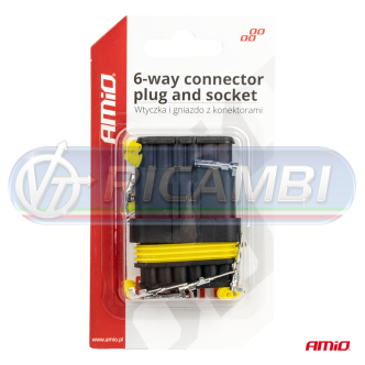 1 - CONNETTORE ELETTRICO 6 PIN M+F