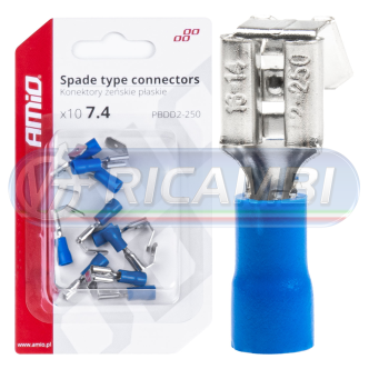 1 - FASTON FEMMINA + SPLITTER 7,4 mm 1,5-2,5 mm2 15A 10 PZI