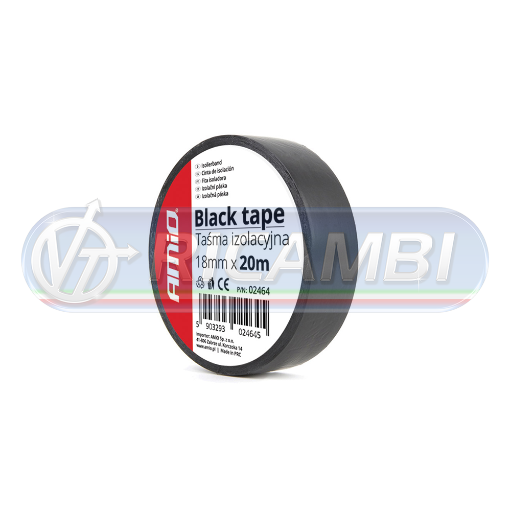 1 - NASTRO ISOLANTE NERO 20MT LARGHEZZA 18 mm