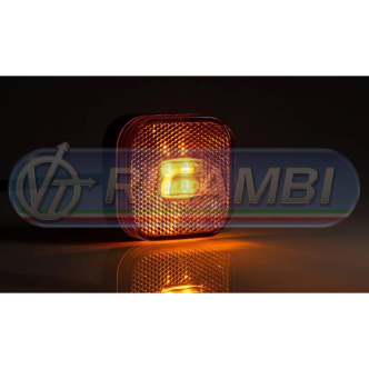 2 - FANALINO INGOMBRO 4 LED QUADRATO ARANCIO