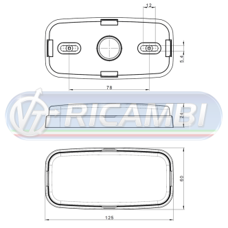 2 - FANALINO INGOMBRO ARANCIO + FRECCIA A LED