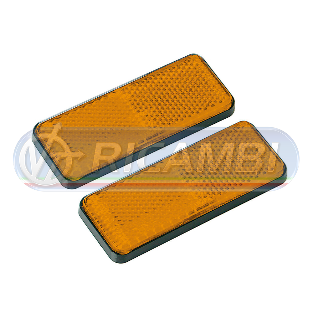 1 - CATADIOTTRO 90X35 ADESIVO ARANCIONE IN COPPIA