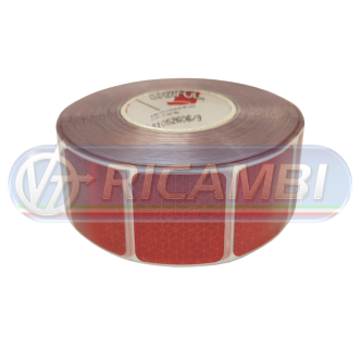 1 - NASTRO RIFLETTENTE ROSSO A SETTORI REFLEXITE AL METRO