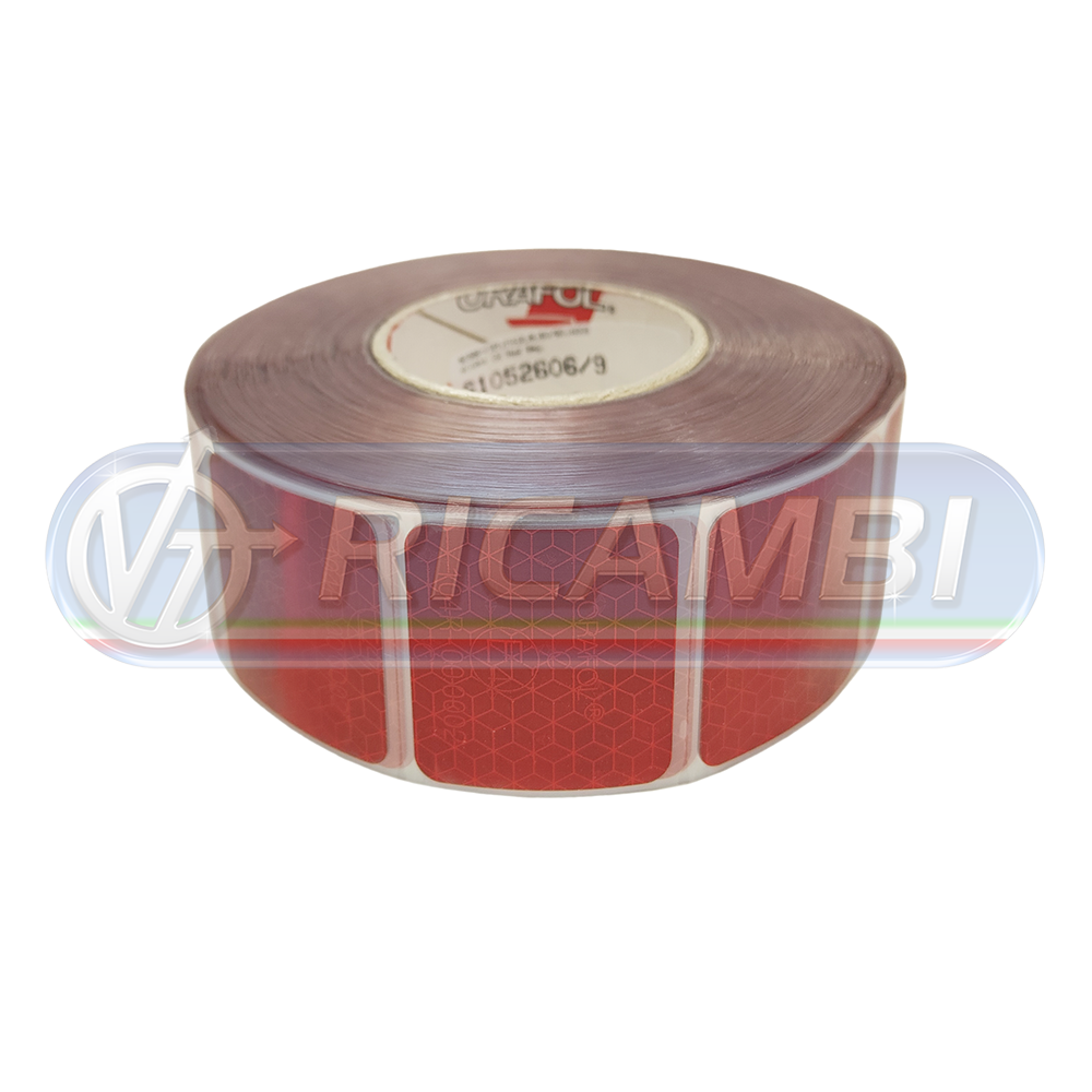 1 - NASTRO RIFLETTENTE ROSSO A SETTORI REFLEXITE AL METRO