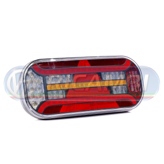 1 - FANALE POST. FULL LED 6 FUNZIONI 12-36V C/RETROMARCIA DX C/CONNETTORE C/TRIANGOLO