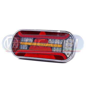 1 - FANALE POST. FULL LED 6 FUNZIONI 12-36V C/RETROMARCIA SX C/CONNETTORE C/TRIANGOLO