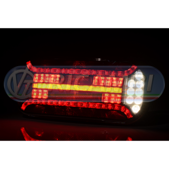1 - FANALE POST. FULL LED 6 FUNZIONI 12-36V C/RETROMARCIA SX C/CONNETTORE C/TRIANGOLO