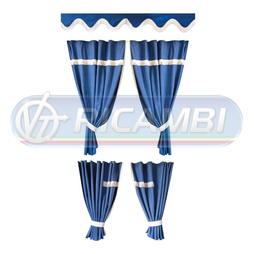 1 - TENDE PRO-SUN CAB. NORM. BLU FRANGIA SIMILPELLE BEIGE