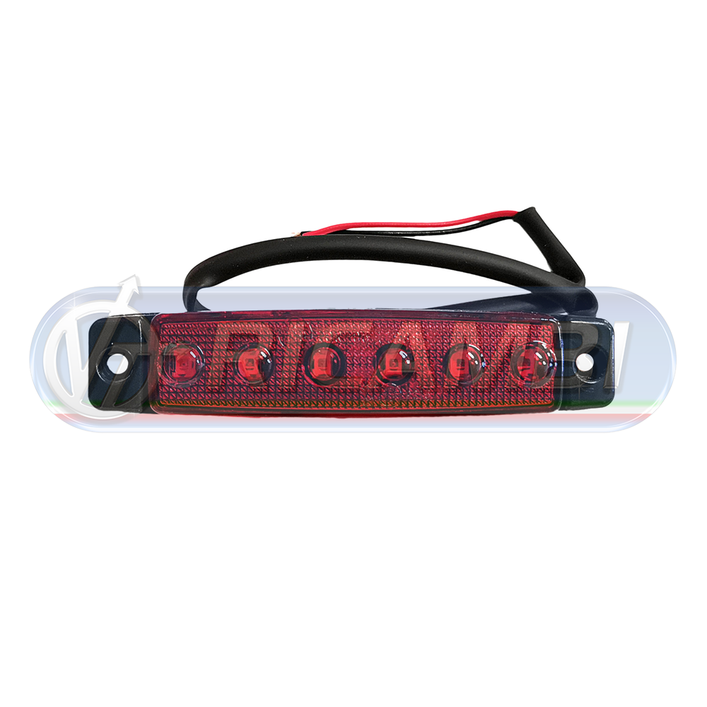 1 - FANALINO INGOMBRO 6 LED ROSSO