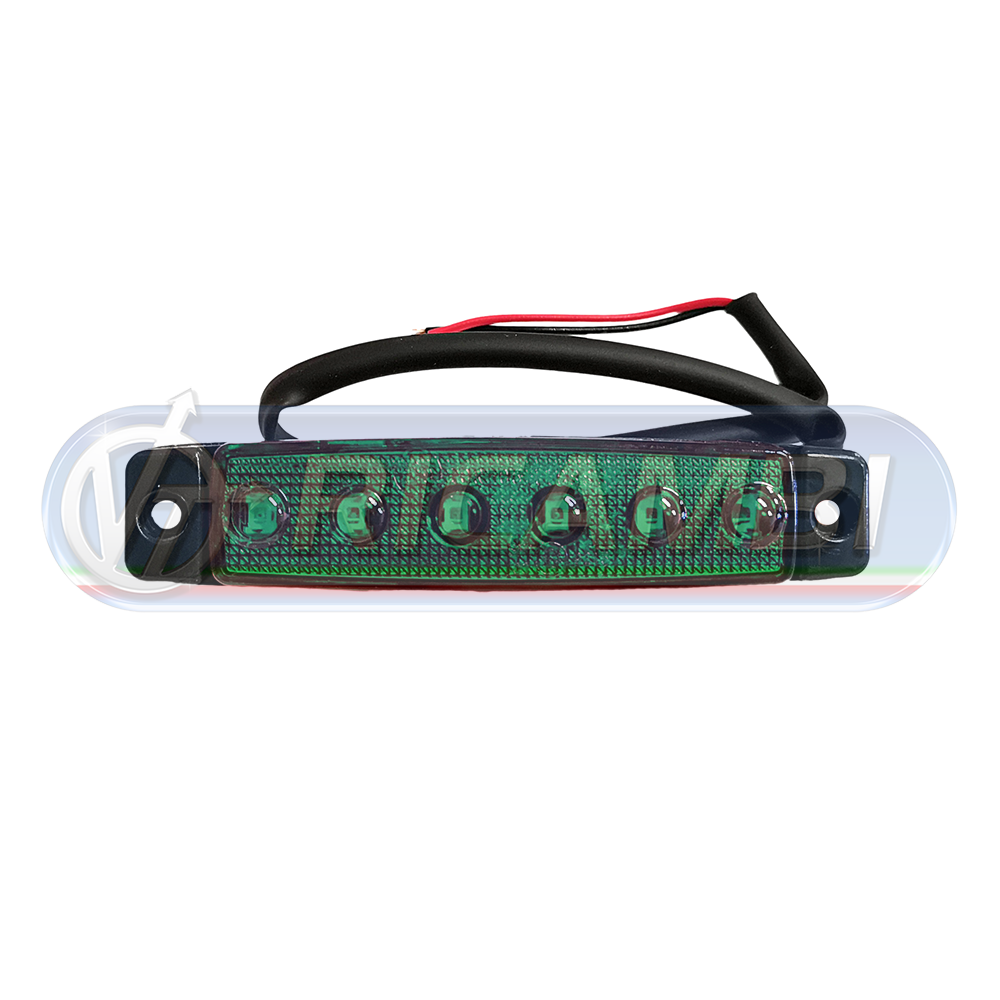 1 - FANALINO INGOMBRO 6 LED VERDE