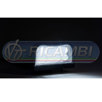 2 - FANALE TARGA 8 LED LARGO COP. NERO