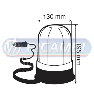 2 - LAMPADA ROTANTE ALOGENA MAGNETICA