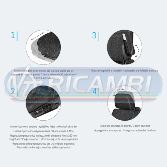 2 - SEDILE PNEUMATICO UNIVERSALE PILOT P1102 SUPREME