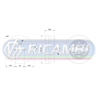 1 - FANALE POST. FULL LED 3 FUNZIONI 12-36V DX/SX TONDO